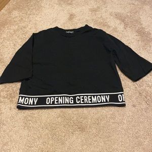 Opening Ceremony Short Sleeve Crop Top